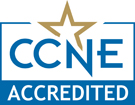 Logo indicating that the Doctor of Nursing Practice is accredited by the Commission on Collegiate Nursing Education (CCNE).