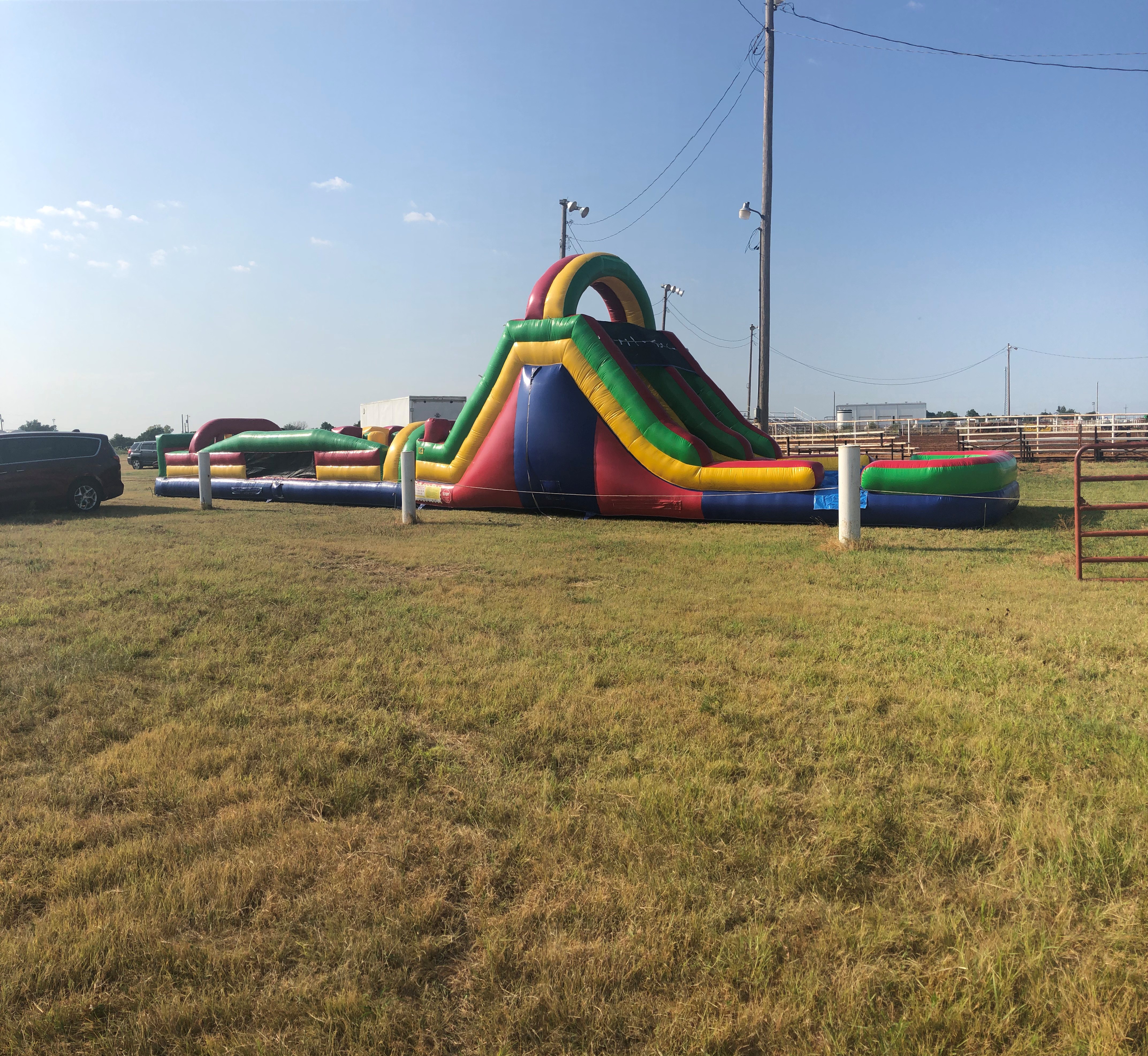 Full Obstacle Course with Slide available for rent from SGA