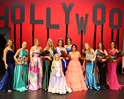The 2026 Miss Northwestern and Teen contestants are (left to right) Jayce Schultz, Olivia Church, Teen People’s Choice Award winner; Tanith Erikson; Lauren Thomason, Miss Northwestern’s Teen 2026; Hadleigh Duggar (front) Miss Northwestern’s Star 2026; Abbey Elam, Miss Northwestern 2026; Jadyn Chancey, People’s Choice Award winner; Addison Tucker, Jessica Goucher, top ad/patron seller; Kaylyn Aldrich, second runner-up; and Jamie Torres Franco, first runner-up.