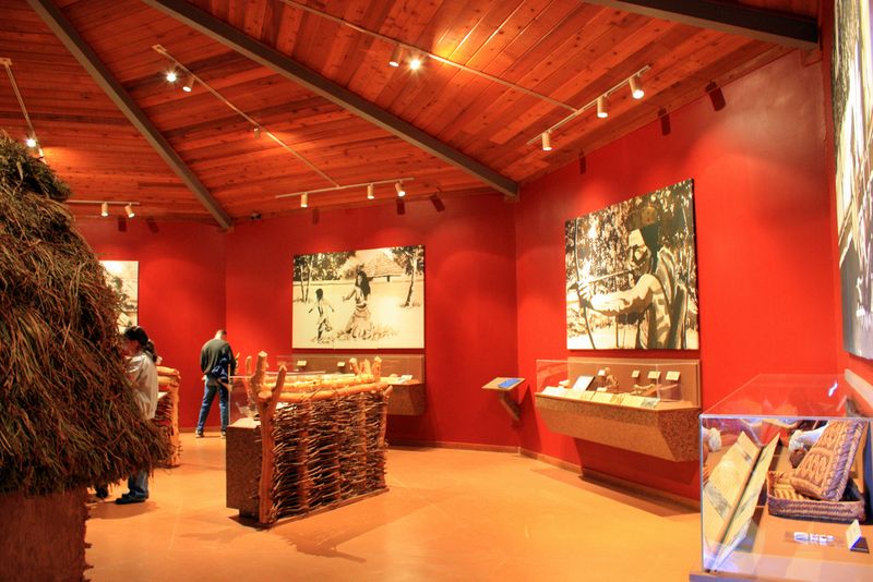 Interior of Spiro Mounds Archaeological Center.